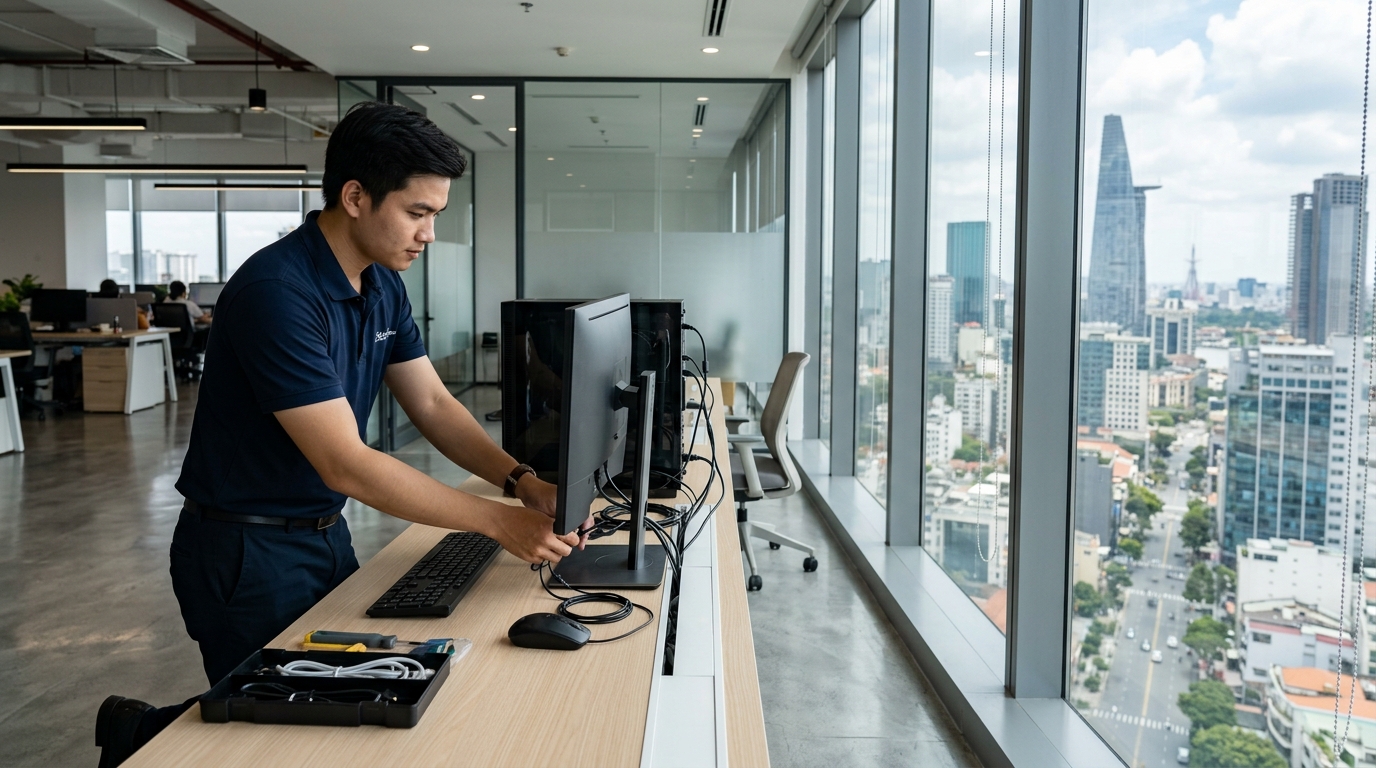 Dịch vụ IT thuê ngoài trọn gói cho tòa nhà văn phòng Quận 1 Quận 3 TP.HCM - SaiGon TDC