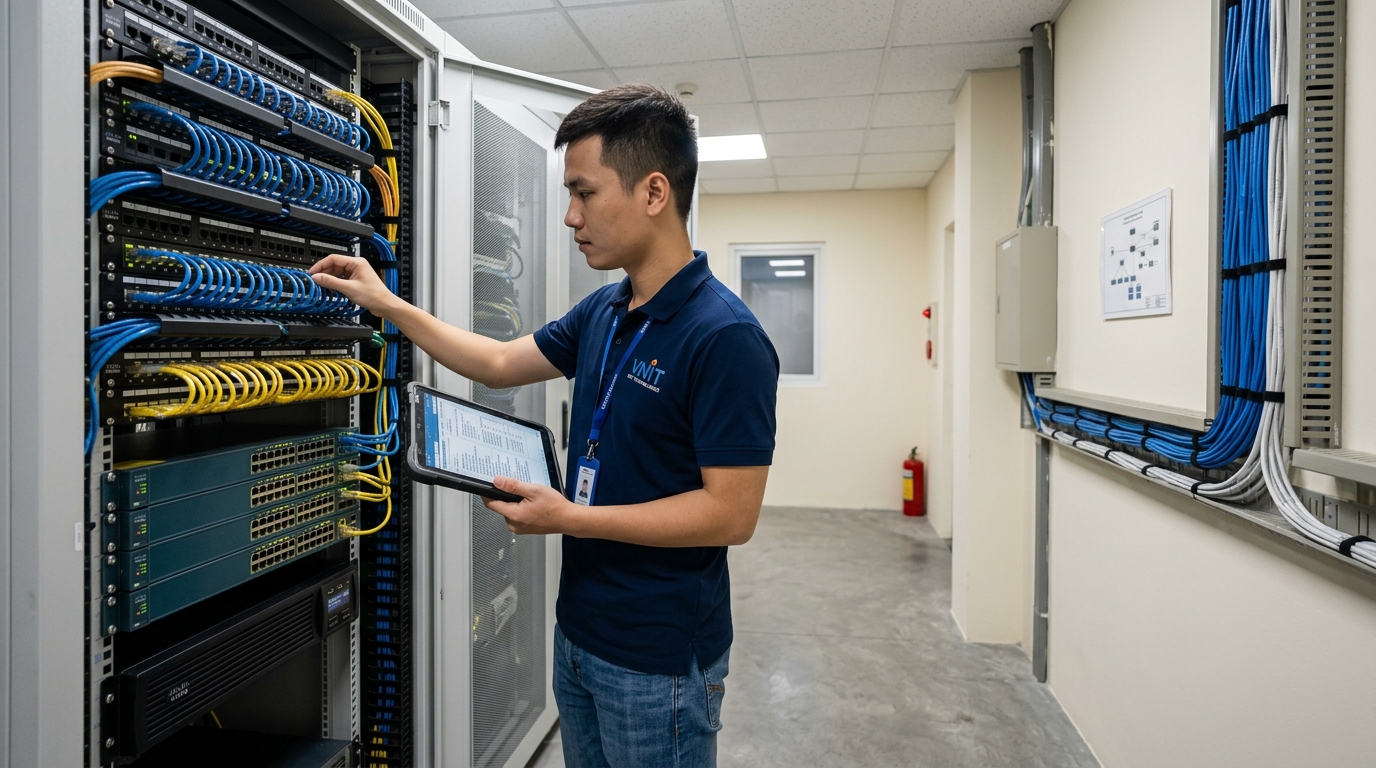 Gói Bảo Trì Định Kỳ Hệ Thống Mạng & Máy Tính Văn Phòng: Checklist 20 Điểm Đảm Bảo Uptime 99.9%