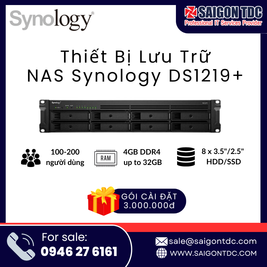 Thiêt bị lưu trữ doanh nghiệp NAS RS1219+