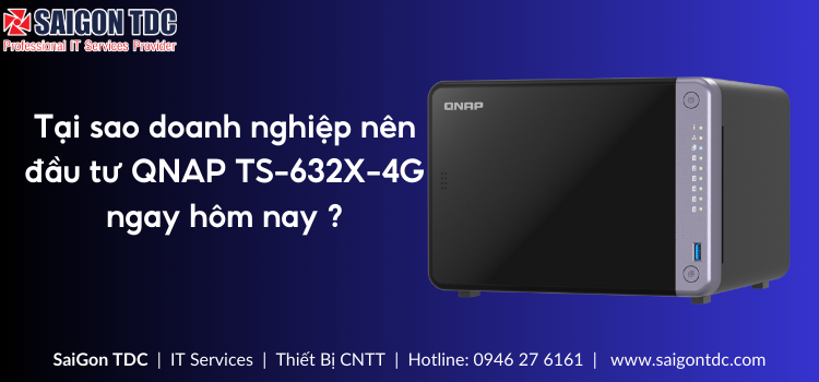 QNAP TS-632X-4G: Bước Nhảy Vọt Về Tốc Độ Với Kết Nối